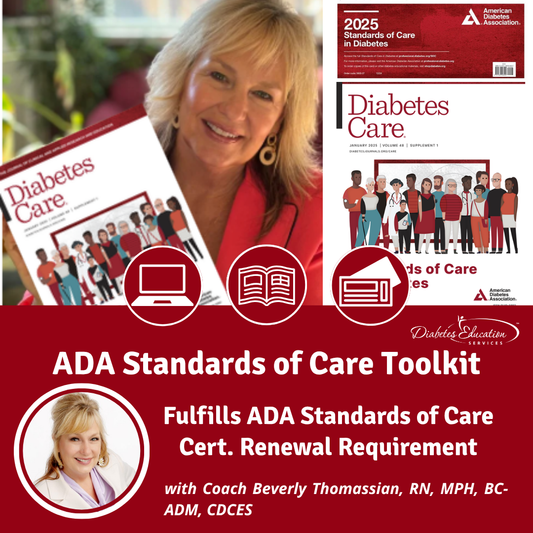 ADA 2025 Standards of Care Toolkit: Book + Pocketchart + CE Course