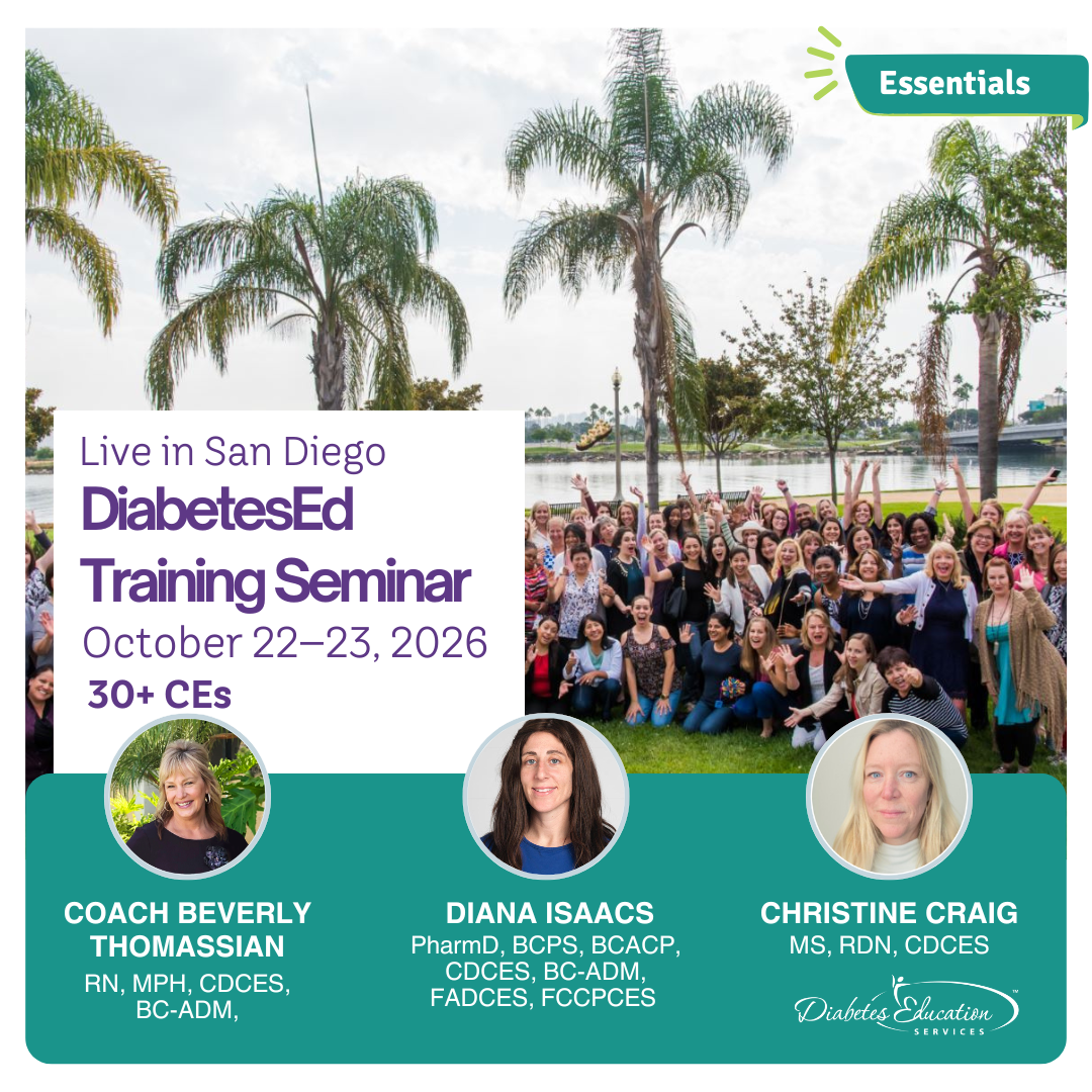DiabetesEd Live in San Diego: ADA Standards Boot Camp, Tech, Meds & MNT | Oct. 22โ23, 2026 | Earn 30+ CEs