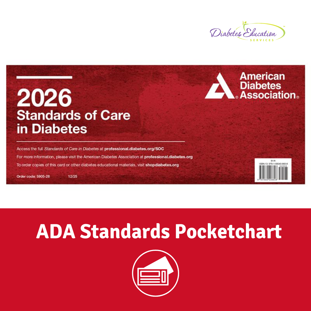 ADA 2026 Standards of Care Pocket Chart | Quick Reference Guide for ...
