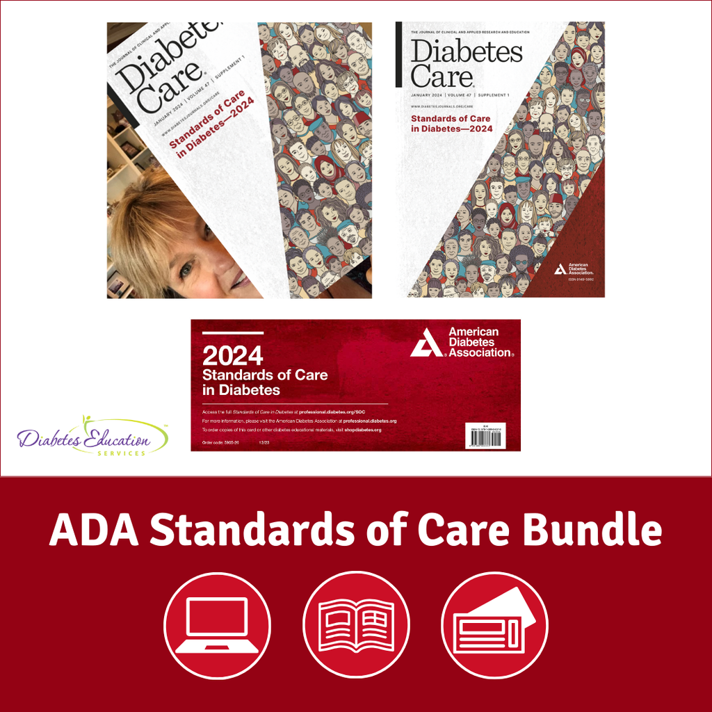 ADA 2024 Standards of Care Bundle: Book + Pocketchart + CE Course | 2.0 CEs