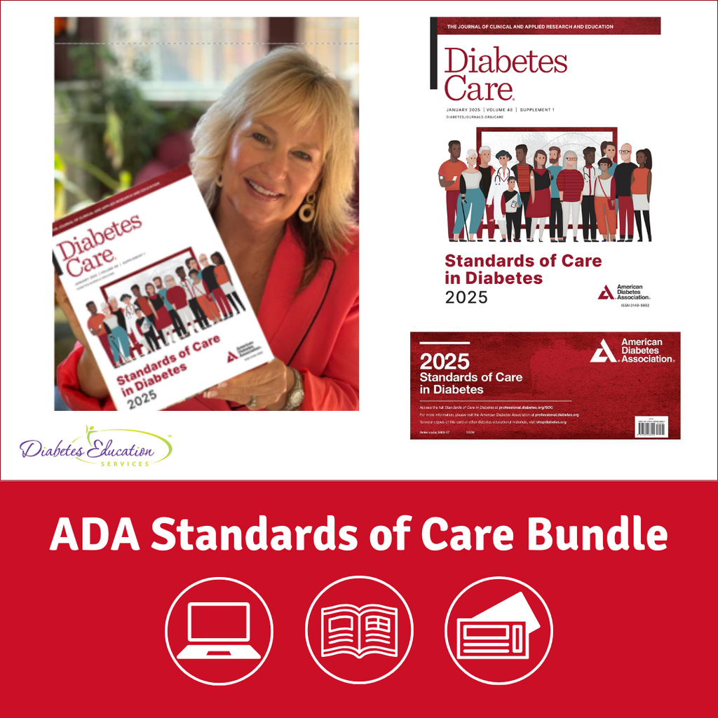 ADA 2025 Standards of Care Bundle: Book + Pocketchart + CE Course | 2.0 CEs