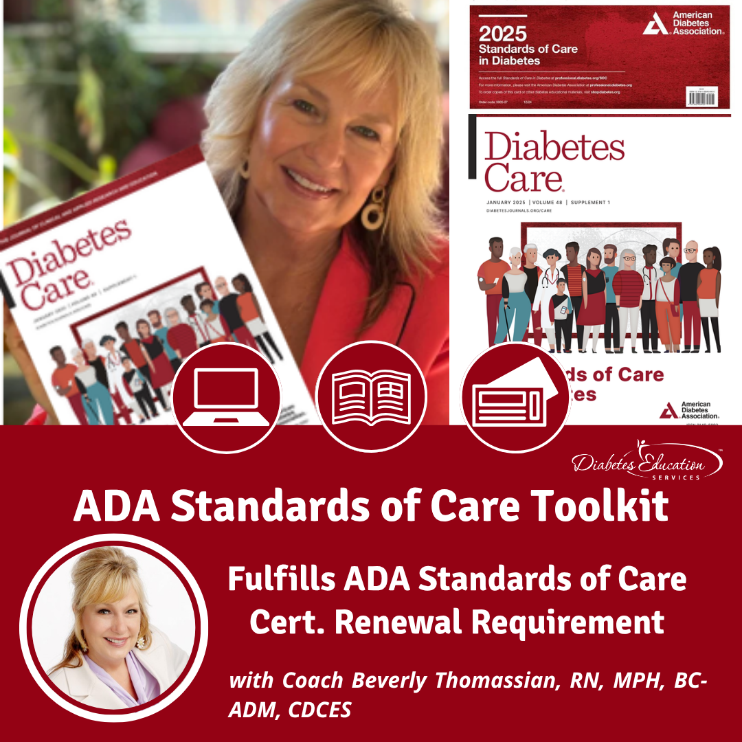 ADA 2025 Standards of Care Toolkit: Book + Pocketchart + CE Course