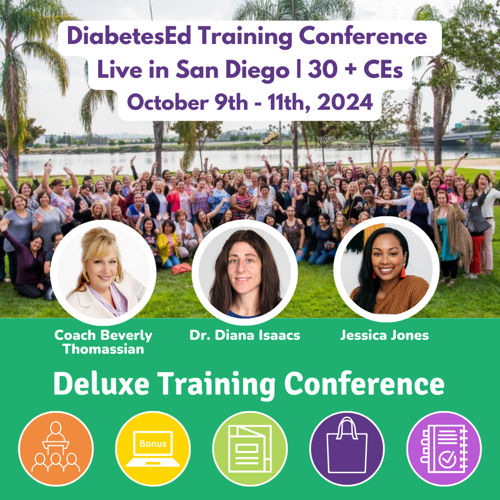 Live in San Diego: DiabetesEd Training Conference | Deluxe | Oct 9-11, 2024 |  Earn 30+ CEs