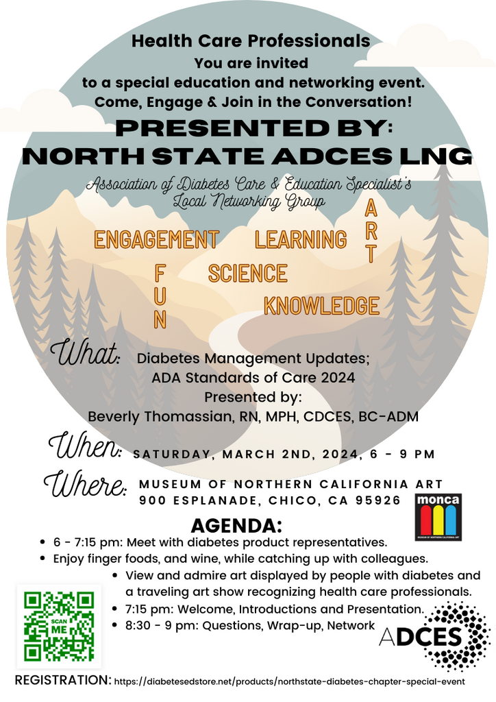 NorthState Diabetes Chapter Special Event – Earn CEs, March 2, 6:00 pm