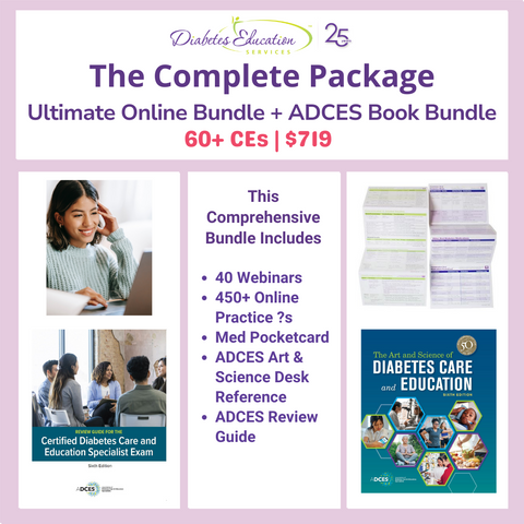 The Complete Package | Ultimate Bundle + ADCES Book Bundle | 60+ CEs