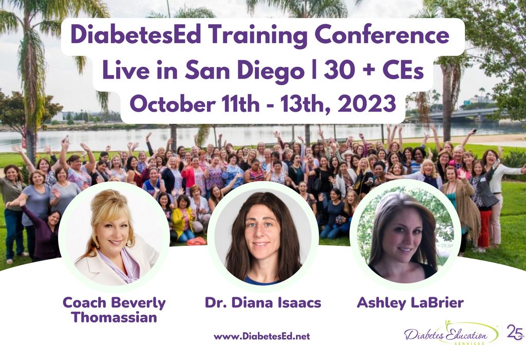 Live in San Diego: DiabetesEd Deluxe Training Conference | Oct 11-13, 2023 |  Earn 30+ CEs