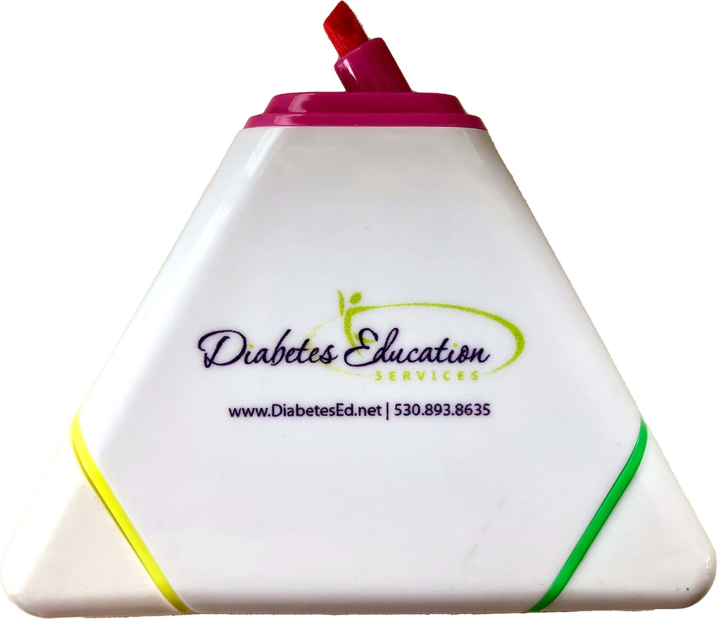 DiabetesEd Triangular 3-Color Highlighter FREE Shipping